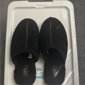 UGG Black Shearling Slippers